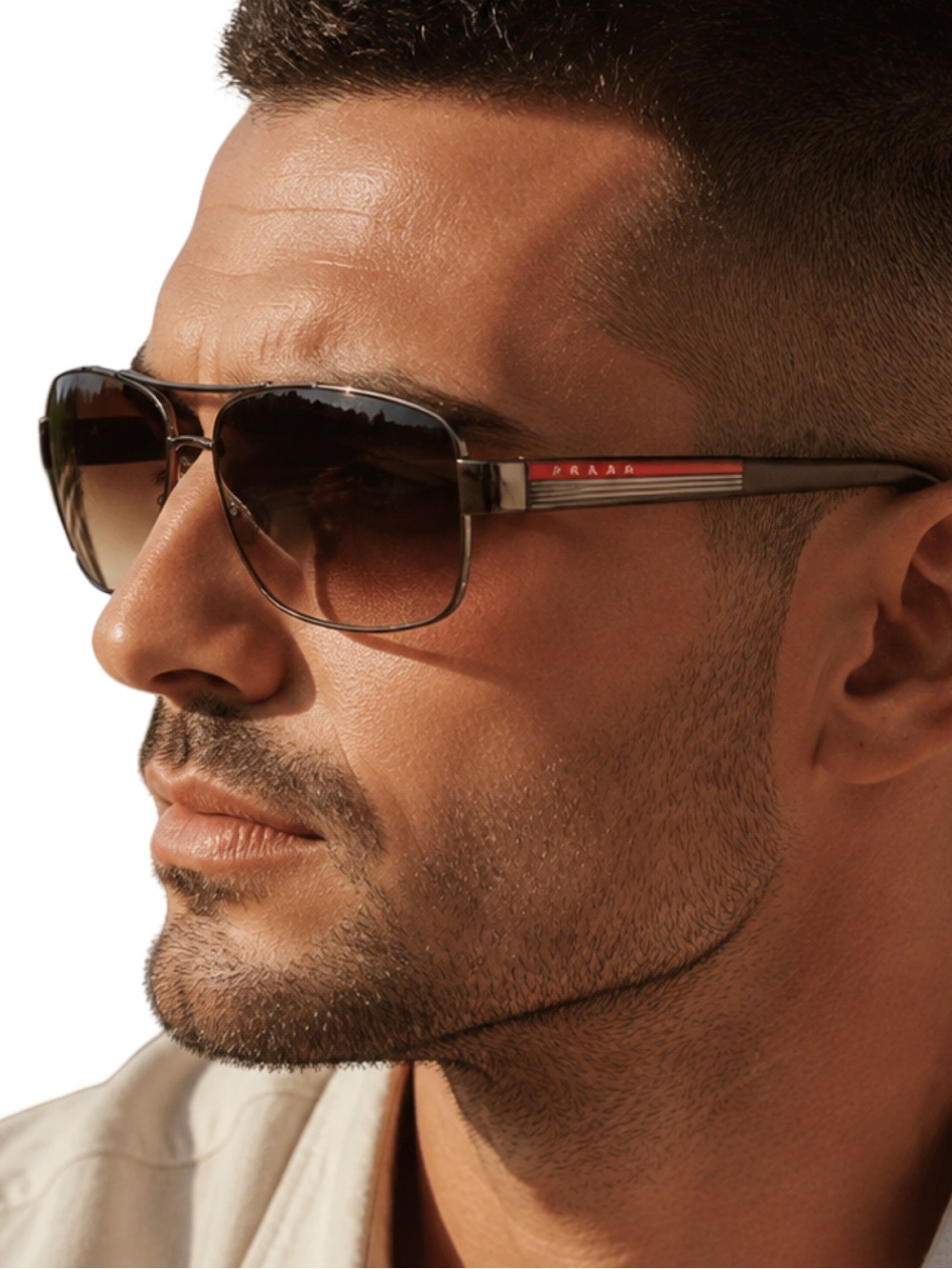 Prada Linea Rossa brown SPS 54I 5AV-6S1 Sunglasses NIB Italy Authentic Luxottica